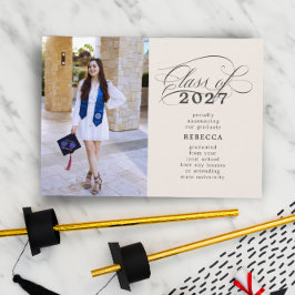 Klassiskt skript Blek Peach Photo Studenten Meddelande