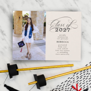Klassiskt skript Blek Peach Photo Studenten Meddelande