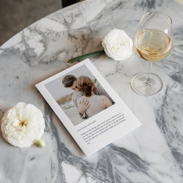 Klassiskt skript Bröllop - tackkort med Anpassning OSA Kort (Skapare uppladdad)