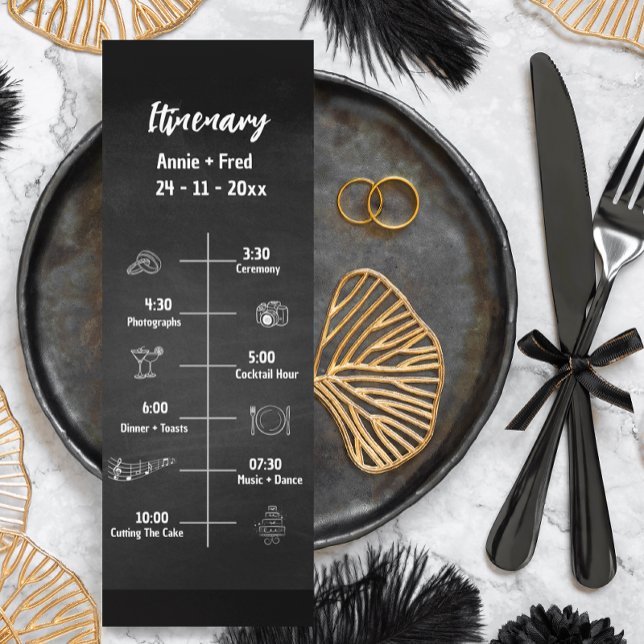 Klassiskt skript - Bröllopsprogram - platta kort (Skapare uppladdad)