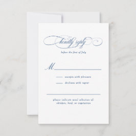 Klassiskt skript Elegance Bröllop OSA Kort