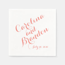 Klassiskt skript | Elegant bröllop Pappra blöjor Pappersservett