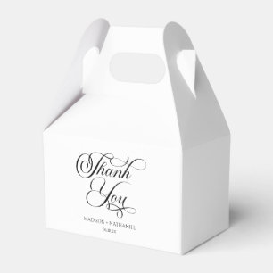 Klassiskt skript för minimal Elegant Bröllop Presentaskar