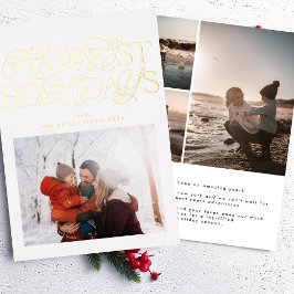 Klassiskt skript, fotochristmas guld