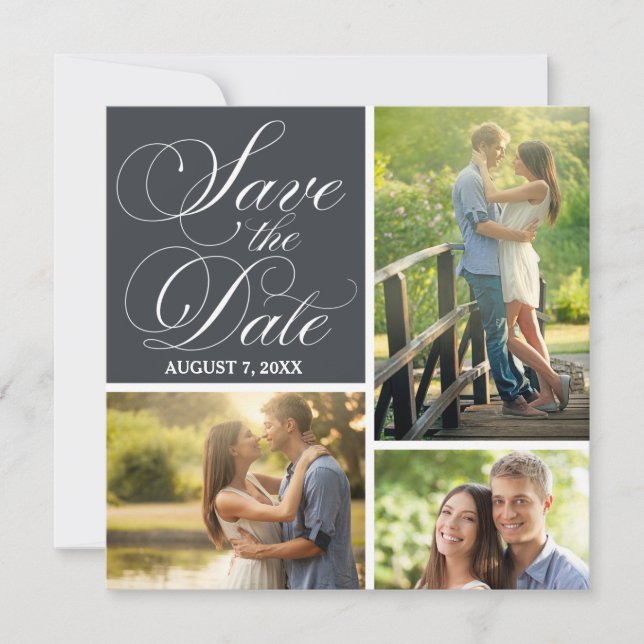 Klassiskt skript Spara datumfotokollage Datumet (Framsida)