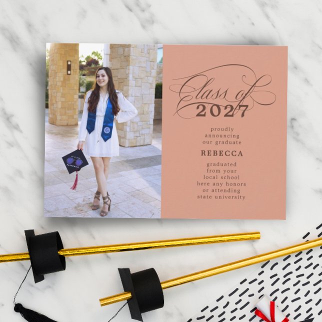 Klassiskt skript Terracotta Photo Studenten Meddelande (Skapare uppladdad)