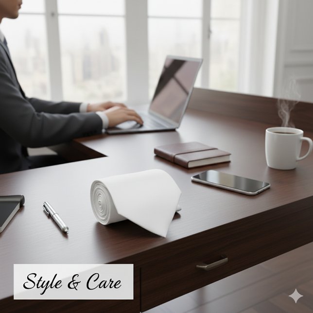 Klassiskt Snö White Färg Formal Neck Tie Slips (Classic Snow White Color Formal Neck Tie)