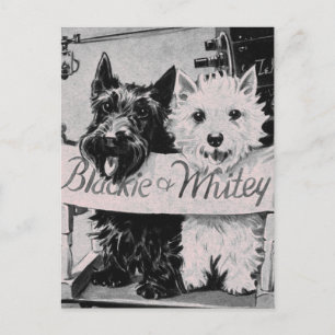 * Klassiskt Söt Poochies Rosa Postcard * Vykort