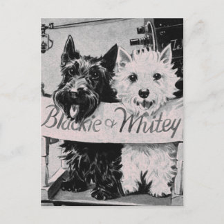 * Klassiskt Söt Poochies Rosa Postcard * Vykort