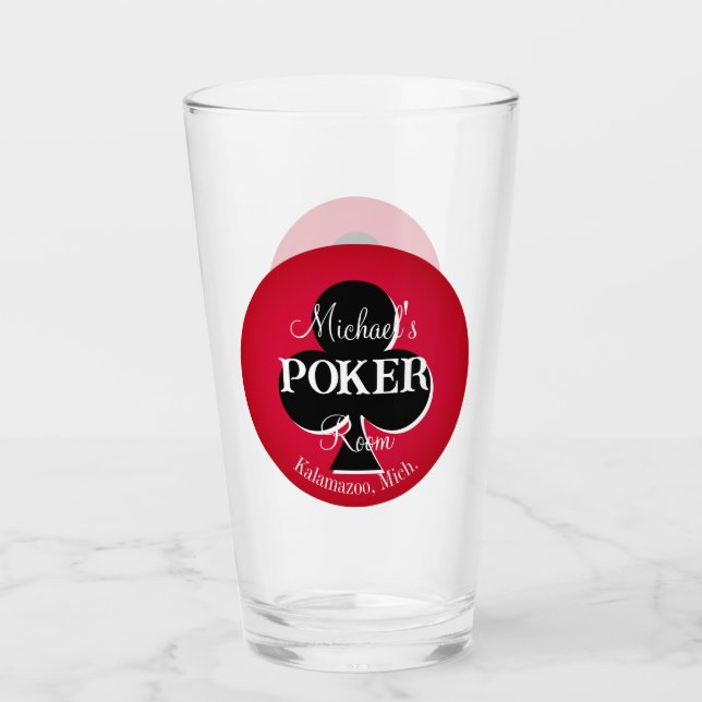 Klassiskt spelkort Poker Room Glass - Klubb Glaskopp (Framsida)