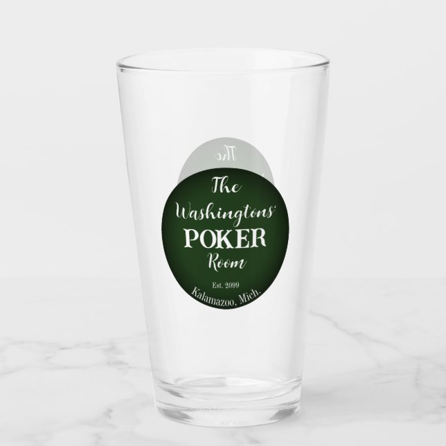 Klassiskt spelkort Poker Room Glass - Plain Glaskopp (Framsida)