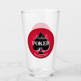 Klassiskt spelkort Poker Room Glass - Spade Glaskopp