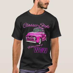 Klassiskt stil med en aning WOW rosa pickup truk T Shirt