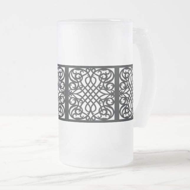 Klassiskt Stilar-rullverk Frostat Ölglas (Framsida höger)