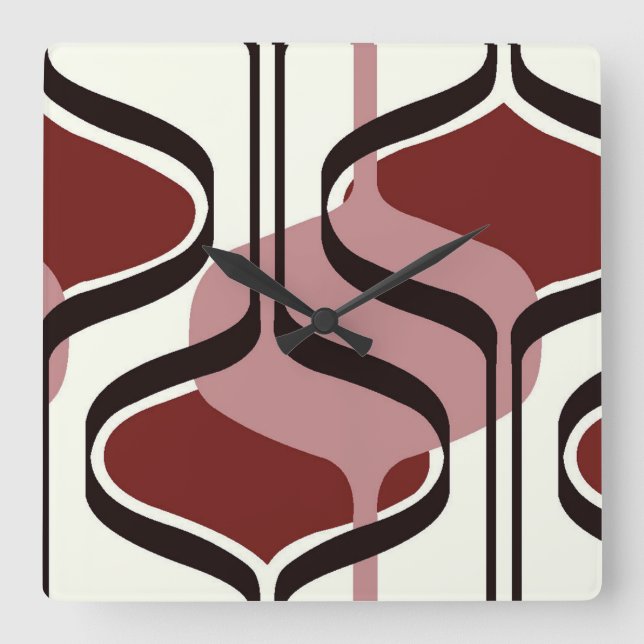 Klassiskt Stilar-rullverk Fyrkantig Klocka (Framsida)