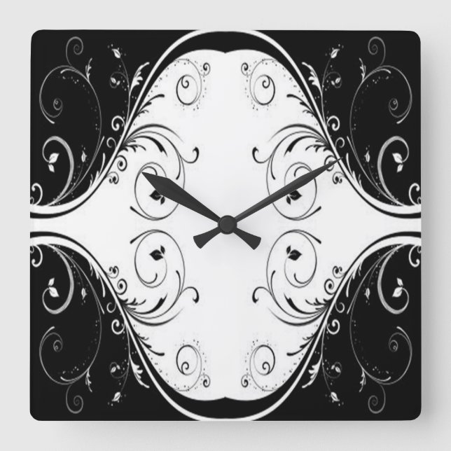 Klassiskt Stilar-rullverk Fyrkantig Klocka (Framsida)