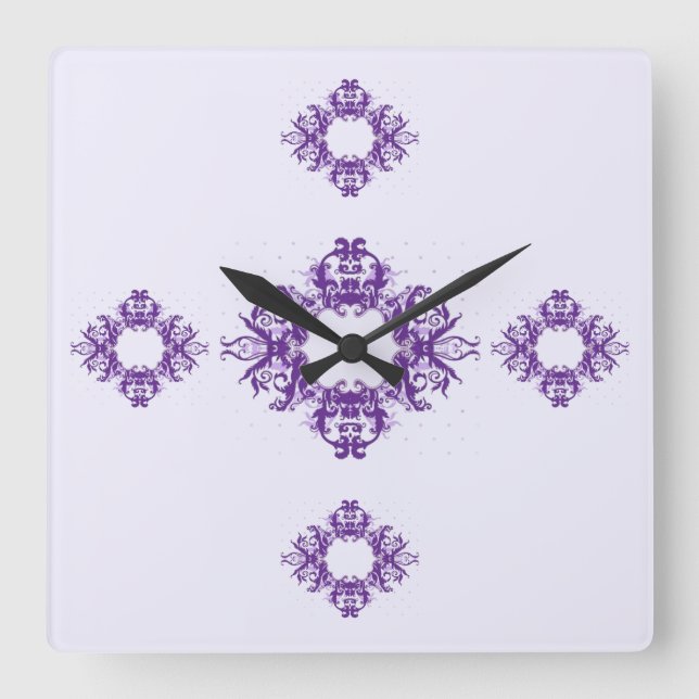 Klassiskt Stilar-rullverk Fyrkantig Klocka (Framsida)