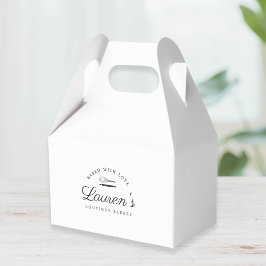Klassiskt Stiligt Hem Bageri Logotyp Bakverk Lådor Presentaskar