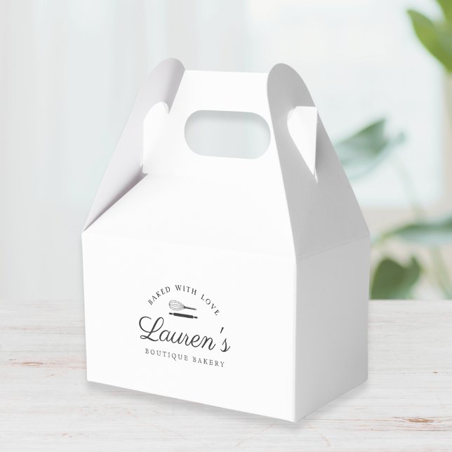 Klassiskt Stiligt Hem Bageri Logotyp Bakverk Lådor Presentaskar (Skapare uppladdad)