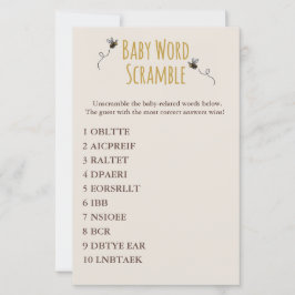 Klassiskt Storybook Bear Baby Ord Scramble-spel