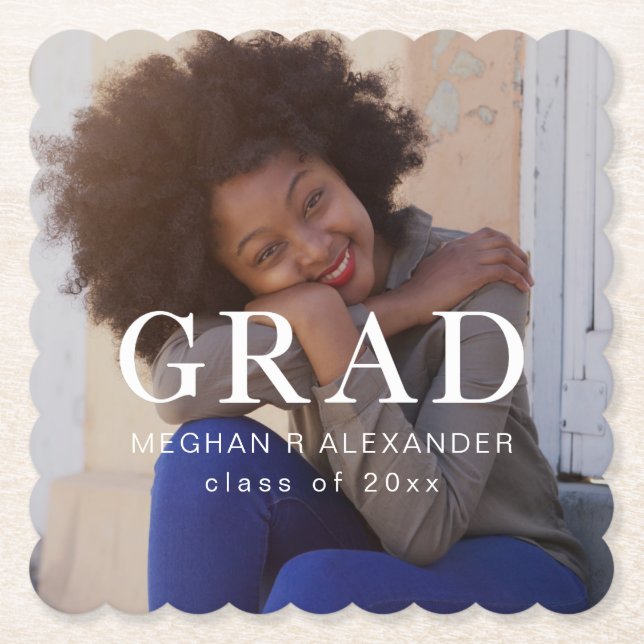 Klassiskt Student-foto och Namn Underlägg Papper (Framsida)