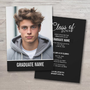 Klassiskt Studenten-fotomeddelande och Party Inbjudningar