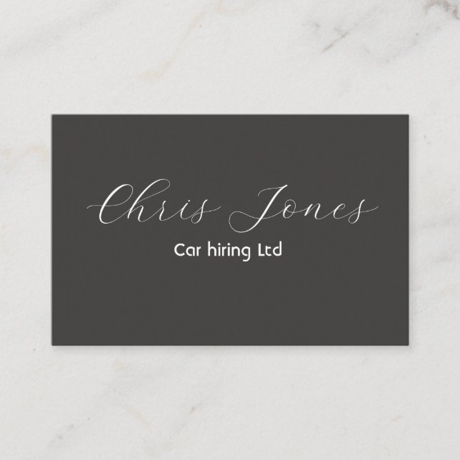 Klassiskt svart Affärskort Visitkort (Framsida)