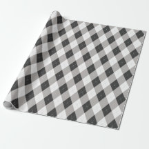 Klassiskt svart argyle-rutmönstrat presentpapper i