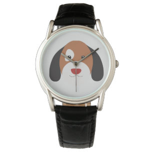 Klassiskt svart läderbevakning armbandsur