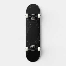 Klassiskt svart mini skateboard bräda 18,5 cm