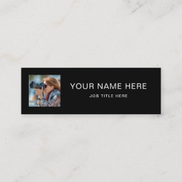 Klassiskt svart Mini-Telefonkort med vitt skript