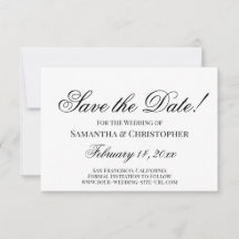 Klassiskt svart och vitt enkelt Elegant bröllop