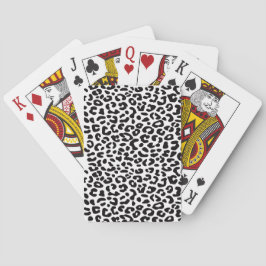 Klassiskt svart och vitt leopardtryck casinokort