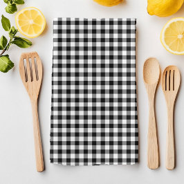 Klassiskt svart och vitt skäggigt Mönster Kökshandduk