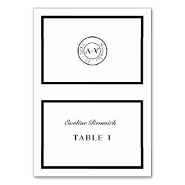 Klassiskt, svart, vitt, mappningsbart monteringsko bordsnummer