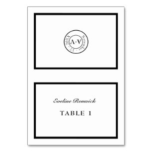 Klassiskt, svart, vitt, mappningsbart monteringsko bordsnummer