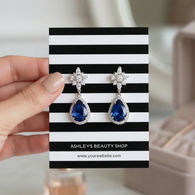 Klassiskt svarta vita remsor - Visning Visitkort (Skapare uppladdad)