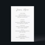 Klassiskt svartvitt Bröllop-meny<br><div class="desc">Elegant bröllop-menyn med en traditionell layout med en kombination av klassisk serif- och elegant-skript typsnitt.</div>