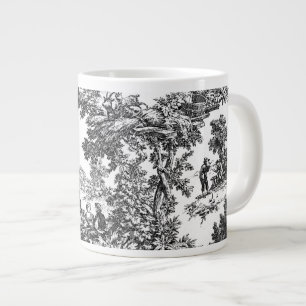 Klassiskt svartvitt jumbo mugg