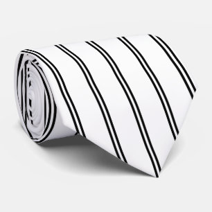 Klassiskt svartvitt (Lodrät) med stripe Slips