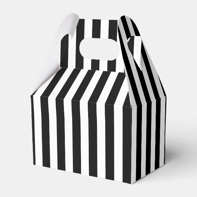 Klassiskt svartvitt Lodrät Rand Presentaskar (Framsidan Sidan)