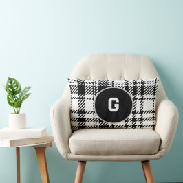 Klassiskt svartvitt lumbarkudde