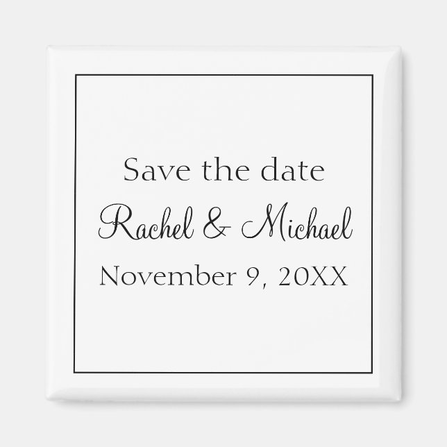 Klassiskt svartvitt magnet (Framsidan)