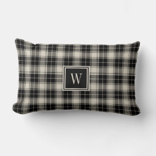 Klassiskt svartvitt och benvitt täckt med Monogram Lumbarkudde