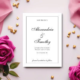 Klassiskt svartvitt Spara datum Spara Datumet