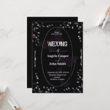 Klassiskt svartvitt vigselkort