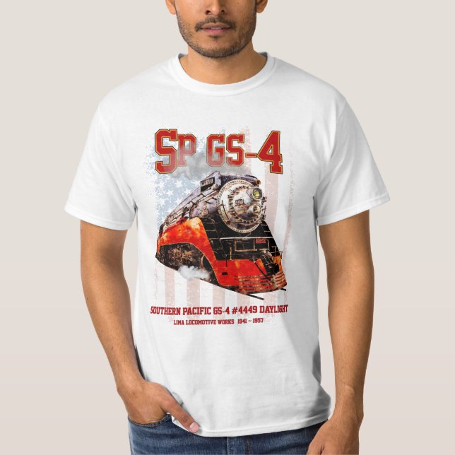 Klassiskt sydStilla havet GS-4-ånglok T Shirt (Framsida)