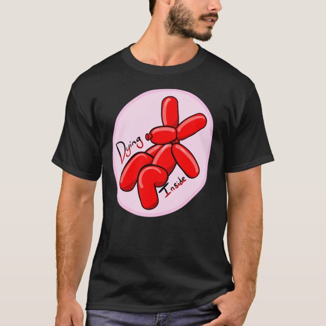 Klassiskt T-Shirt-kopiering av hund Balloon T Shirt (Framsida)