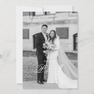 Klassiskt tackkort för Bröllop Tack Kort