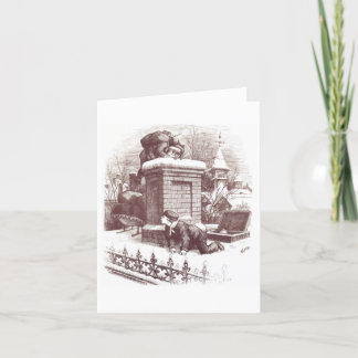 Klassiskt Tecknad - strippat julkort Helgkort